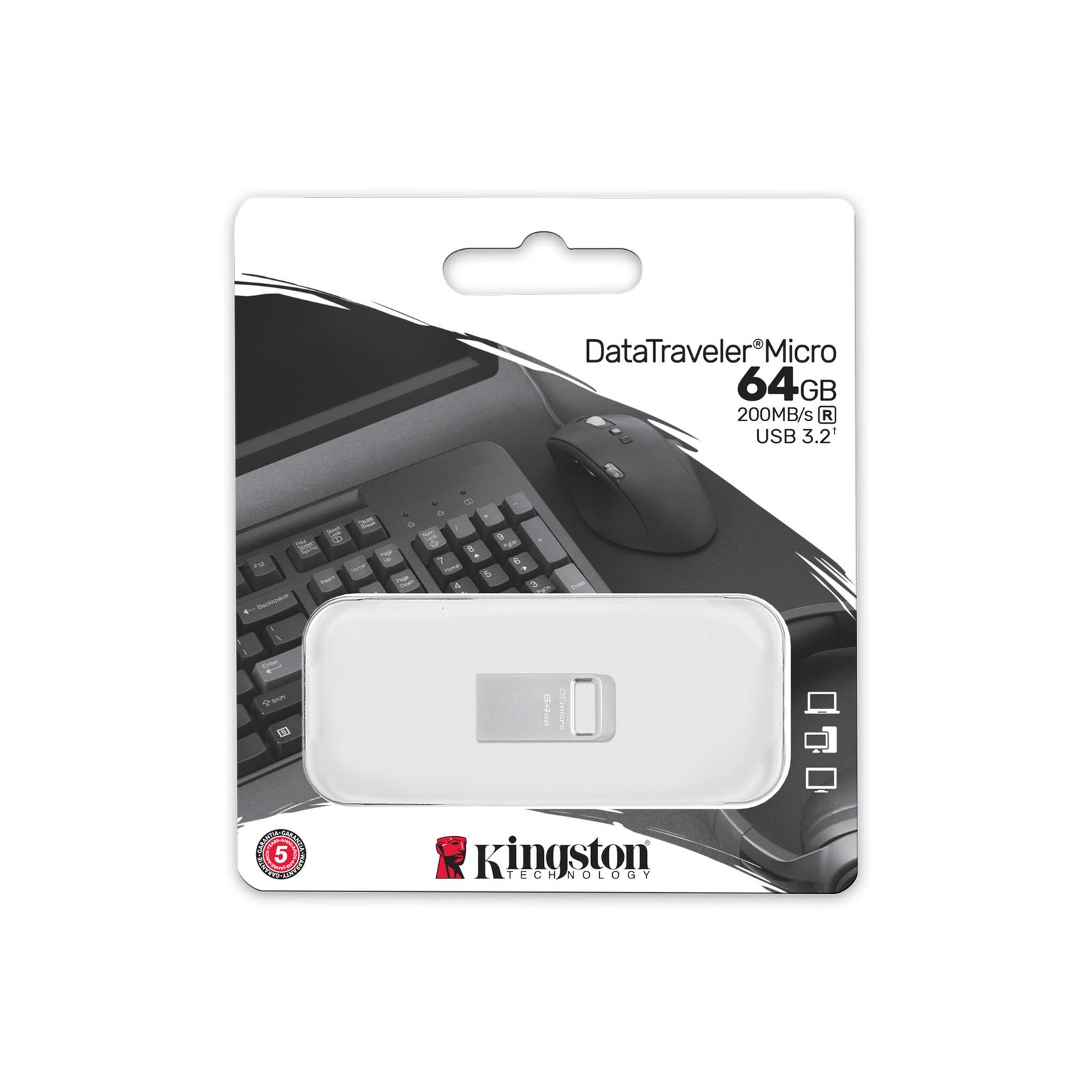 MEMORIA USB KINGSTON DATATRAVELER MICRO 64GB 3.2