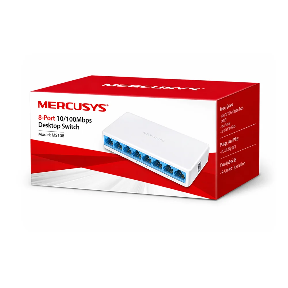 MERCUSYS SWITCH 8-PORT 10/100 MBPS MS108