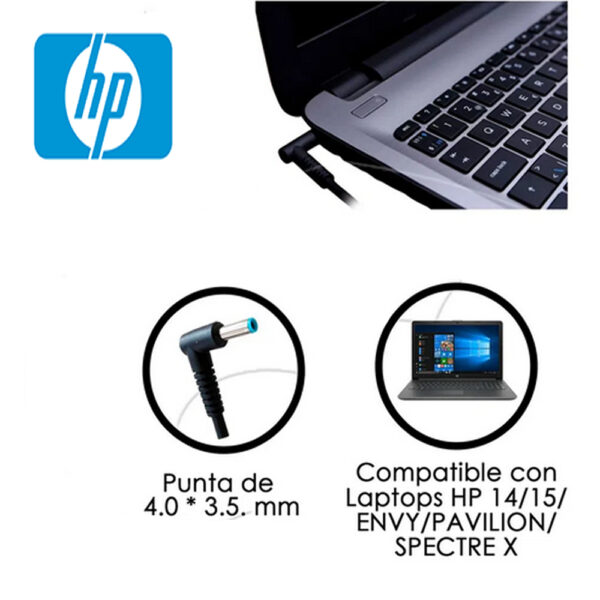Cargador Para HP Punta Azul 19v - 3.33A - 65W - Imagen 2