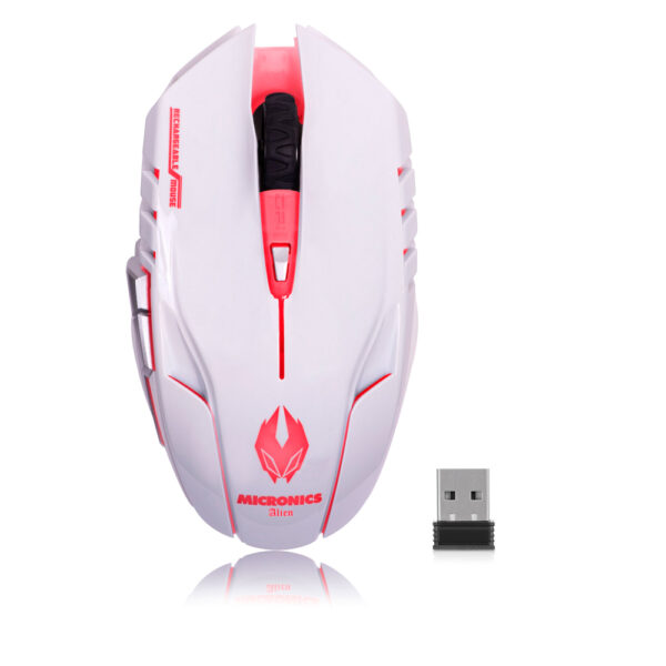 Mouse Micornics Alíen Inalámbrico - Blanco - Imagen 4