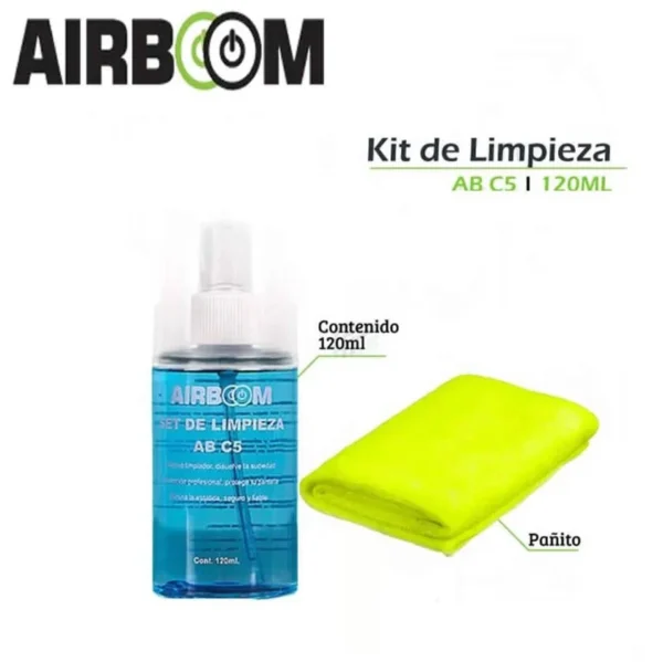 Kit de limpieza AB C5 para laptops y pantallas, incluye herramientas multiuso para mantener tus dispositivos impecables.