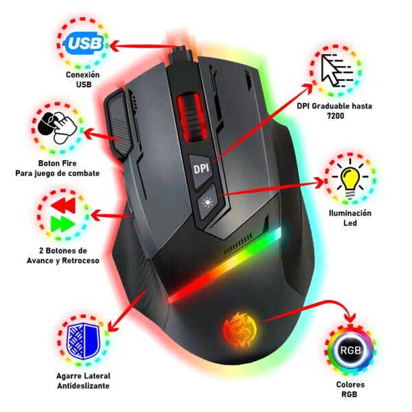 Mouse Gamer Cybertel Killer CBX M600 – 7200 DPI