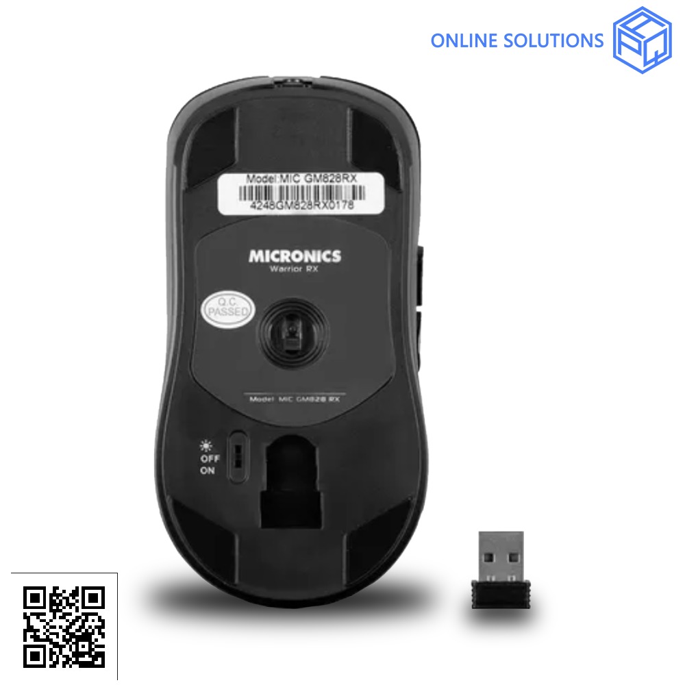 Mouse Gamer Inalámbrico Micronics Warrior GM828RX Black - Imagen 4