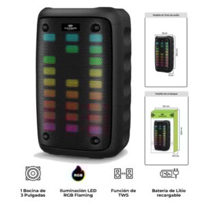 Parlante Eversound EV5000 Equalizer 3 con controles de sonido y diseño profesional para eventos y presentaciones.