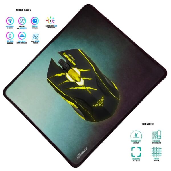 Kit Mouse Krugger - Pad Mouse Sigma X22 Degrade - Imagen 2