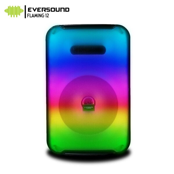 Parlante Bluetooth Eversound EV3001 Flaming 12" con LED RGB