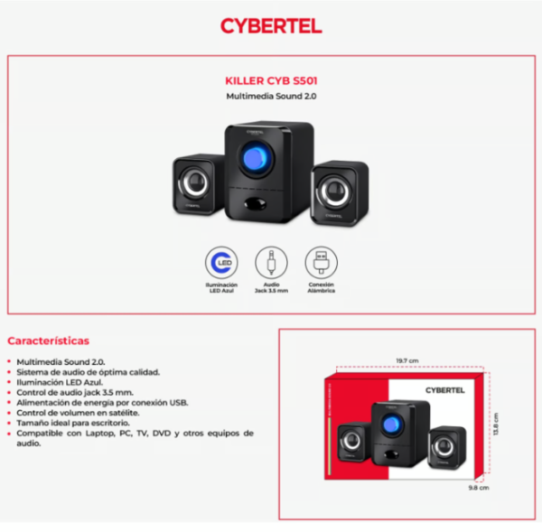 20. Parlante Cybertel Killer CYB S501