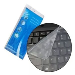 Protector de silicona para teclado de 15 pulgadas, resistente al polvo y derrames, flexible y fácil de limpiar.