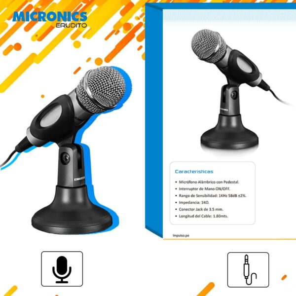Micrófono Alámbrico Pedestal Erudito MIC P801