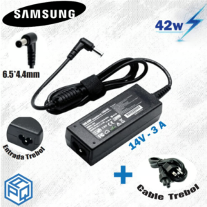 Cargador para Samsung 14V 3A 42W, punta negra 6.5x4.4mm.