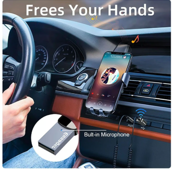 Adaptador Bluetooth 5.0 Essager para autos, entrada auxiliar.