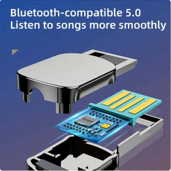 Adaptador Bluetooth 5.0 Essager para autos, entrada auxiliar.