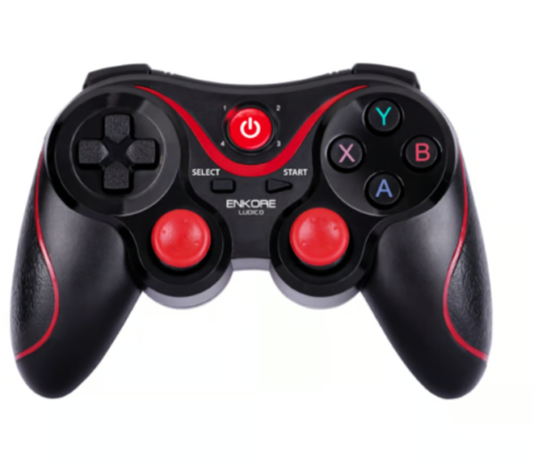Gamepad Enkore Lúdico ENK G500, control ergonómico para juegos.