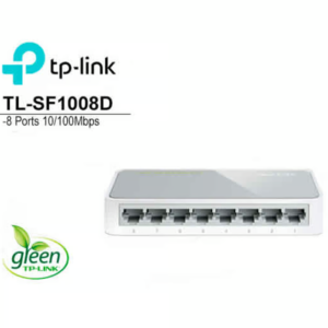 Switch TP-Link TL-SF1008D, 8 puertos Ethernet, velocidad de hasta 100 Mbps.