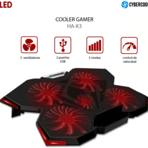 Coolerpad gamer para notebook HA-K3 rojo Cybercool