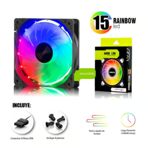 Cooler para case Airboom Turbine AB-125 Rainbow