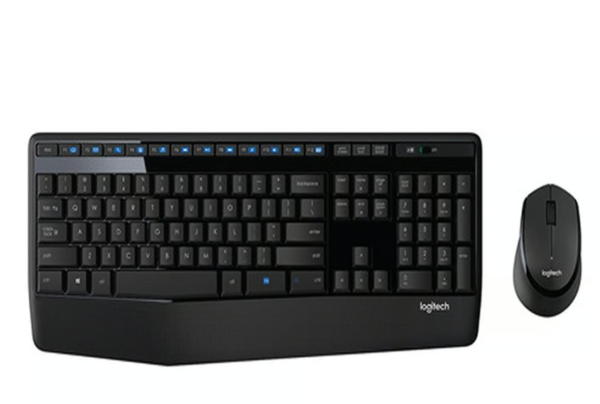 Kit inalámbrico Logitech MK345, teclado y mouse, color negro.