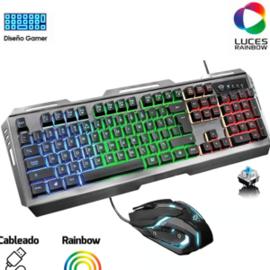 Kit de teclado y mouse para gaming Trust Tural GXT 845 EFB, diseño retroiluminado.