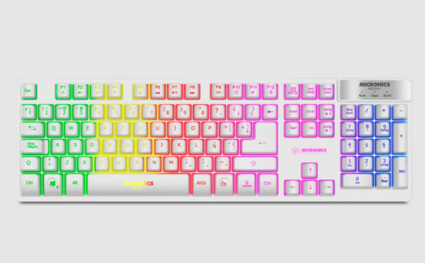 Teclado NEON+ MIC K709W RGB blanco