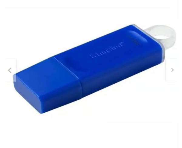 Memoria USB Kingston Exodia 64GB, rápida y de diseño compacto en color azul.