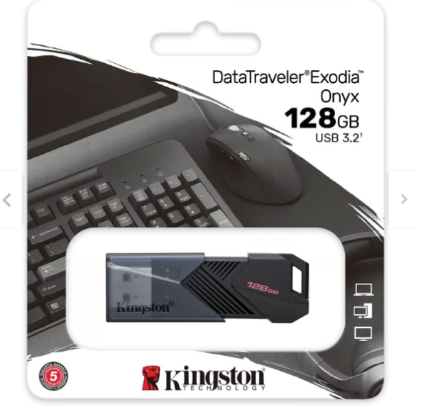 Memoria USB Kingston Exodia Onyx 128GB, USB 3.2.