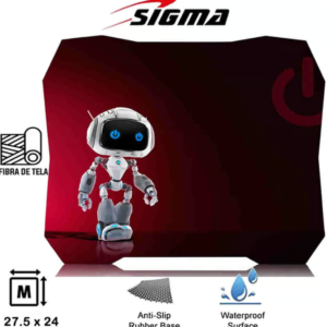 Pad mouse Robot SIG X35 de Sigma, diseño ergonómico con superficie lisa y base antideslizante para un control preciso del mouse
