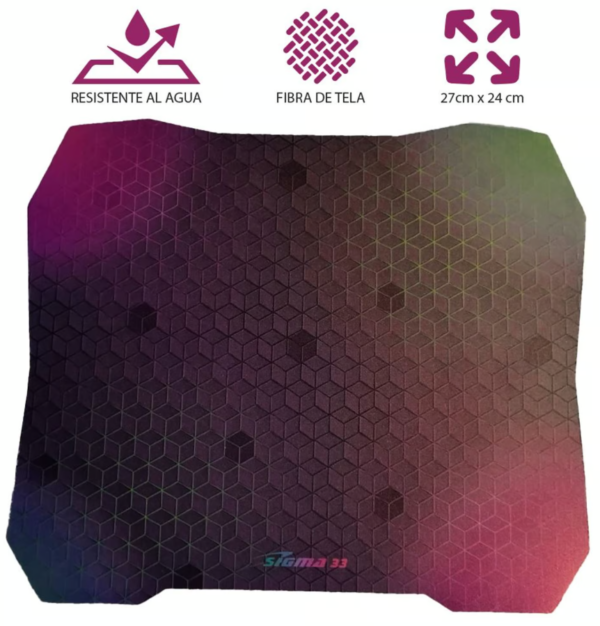 Mouse pad Sigma SIG X33, alfombrilla ergonómica y antideslizante para mayor precisión y comodidad al usar el mouse