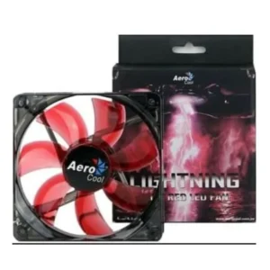 Cooler Aerocool Lightning de 14 cm con LED rojo, ventilador potente y silencioso para gabinetes de PC