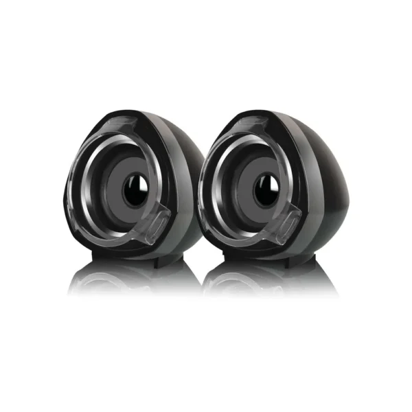 Parlante Micronics Rhapsody MIC S315G negro con luces LED y sonido envolvente
