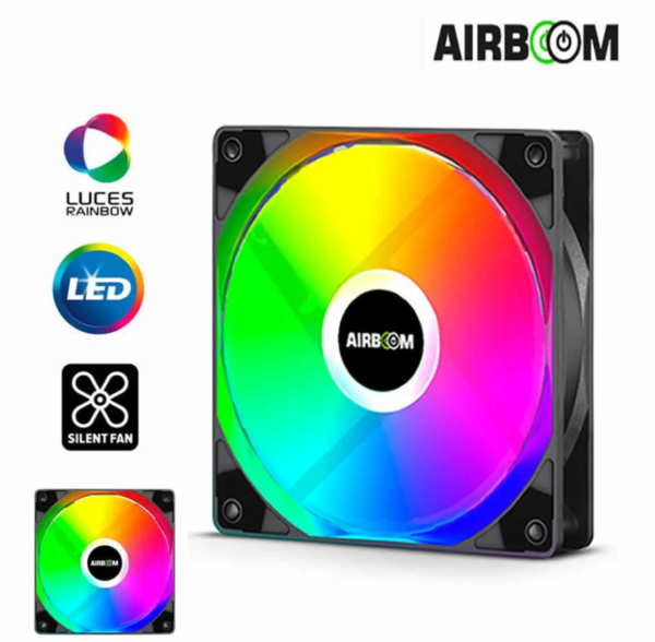 Cooler Airboom Sprinkler ABR 100 para case con iluminación LED y alto flujo de aire