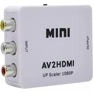 Convertidor de video MINI AV a HDMI – mejora señal RCA a HD 1080p para TV o monitor moderno