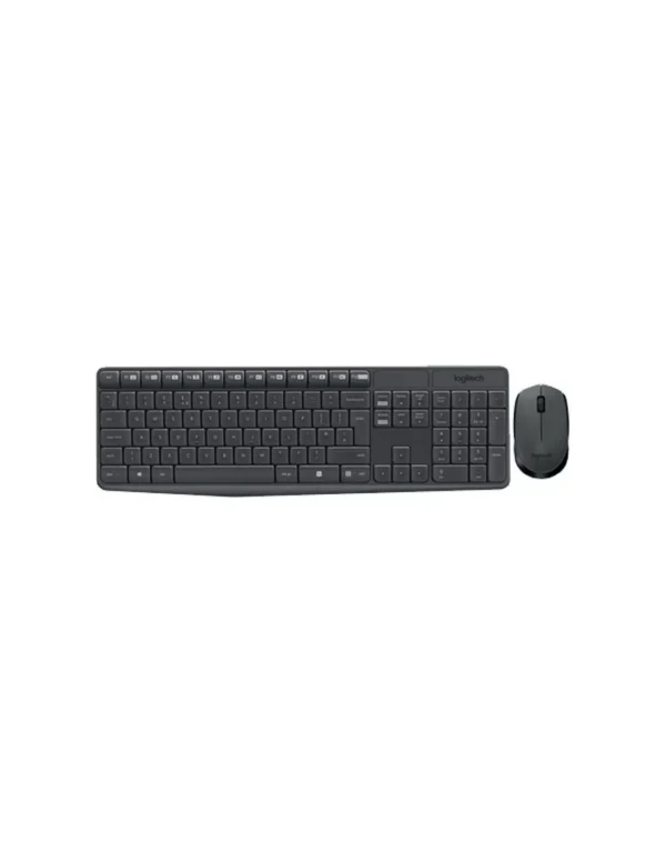 Kit inalámbrico Logitech MK235 con teclado resistente a salpicaduras y mouse óptico compacto, ideal para uso diario