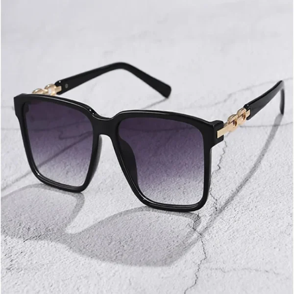 Lentes de sol estilo cuadrado para mujer con diseño leopardo, modelo China