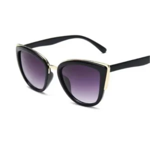 Lentes de sol Muselife estilo cat eye para mujer con protección UV400 en color negro