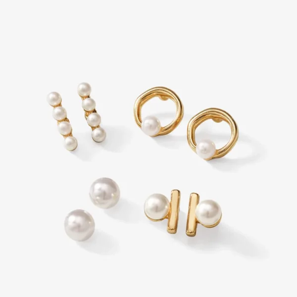 Set de aretes Unique Anhelo Doré Yanbal – 4 pares dorados elegantes para mujer