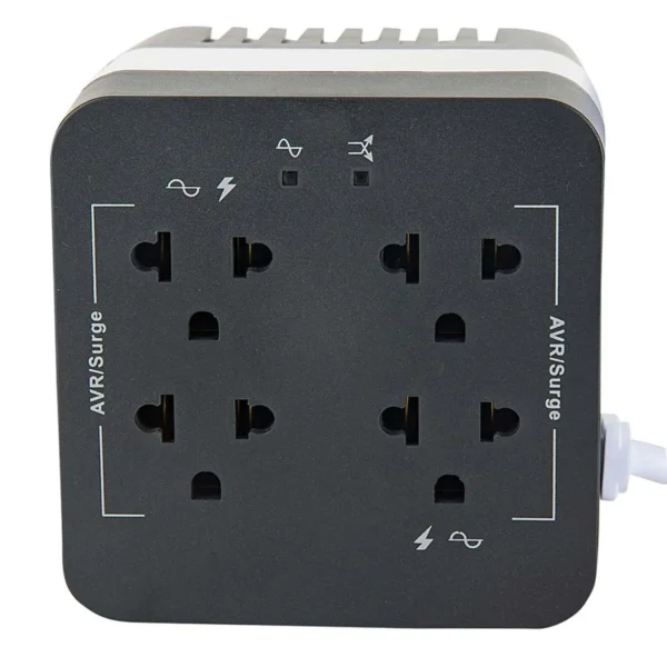 Estabilizador CDP 4 tomas y 4 puertos USB, 600VA/300W - Imagen 2