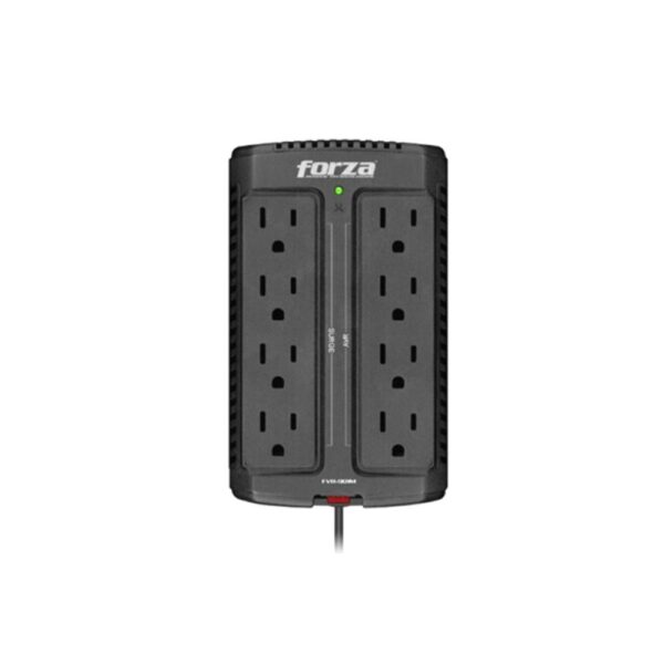 FORZA ESTABILIZADOR VOLTAJE FVR-902 8 TOMAS 900VA NEGRO - Imagen 3
