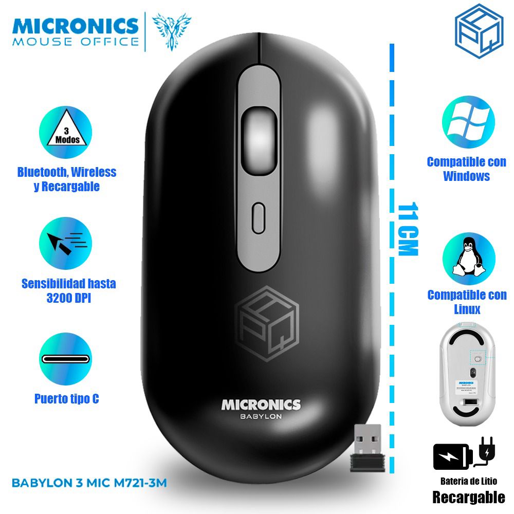 Mouse Micronics Babylon MIC M721-3m Black