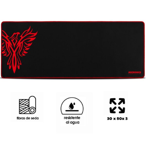 Mouse Pad Gamer Micronics Machine X833 Negro - Imagen 4