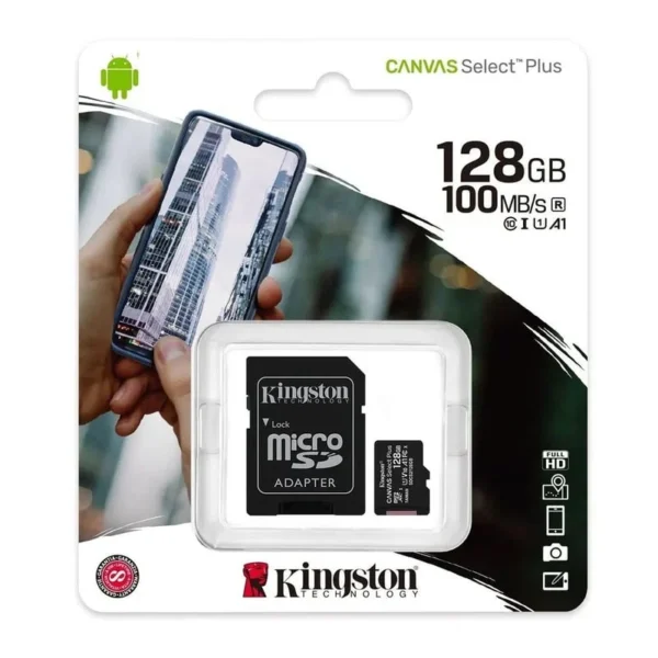 Memoria Micro SD KINGSTON 128GB Clase 10 100 Mb/s