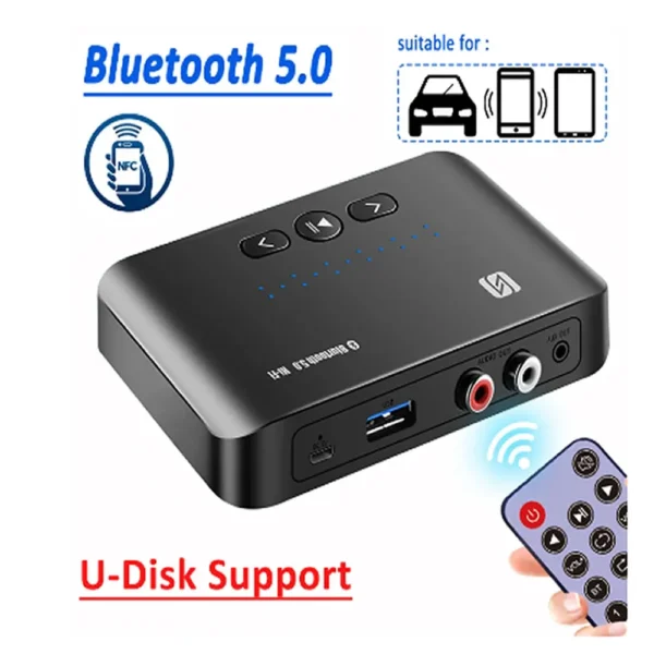 Receptor Bluetooth 5. DE 15MM NFC con Control Negro - Imagen 3
