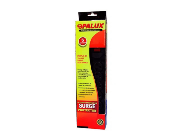 SUPRESOR DE PICOS OPALUX 6 TOMAS 2 MTS 16AWG - Imagen 2