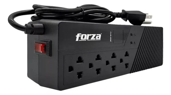 FORZA FVR-1012 ESTABILIZADOR 1000VA/500W 4 TOMAS NEGRO - Imagen 4