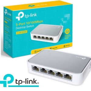 Switch de escritorio TP-Link TL-SF1005D, 5 puertos 10/100 Mbps para redes pequeñas.