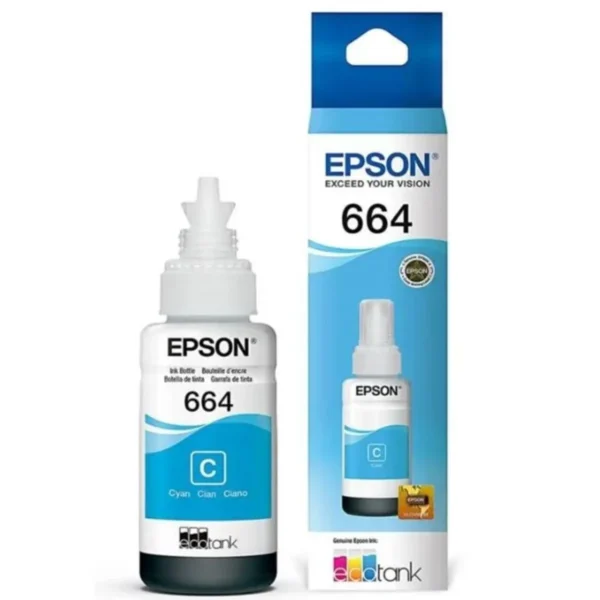 EPSON T664 C - BOTELLA DE TINTA CYAN 70ML