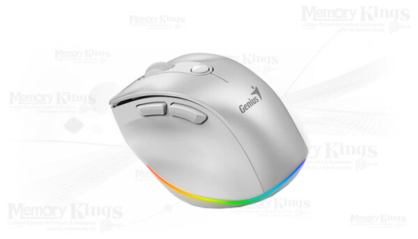Mouse Genius Ergo 9000S Pro Blanco Perla | Recargable, RGB - Imagen 3