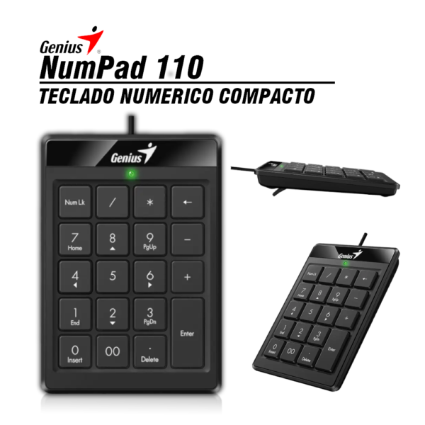 Teclado Numérico Genius Numpad 110 USB | Compacto y Preciso - Imagen 6