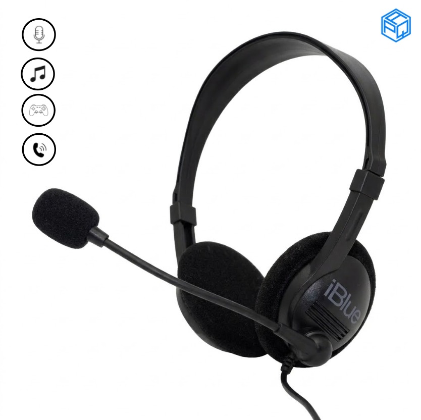 Audífono iBlue HS-2001BK con Micrófono | 3.5mm