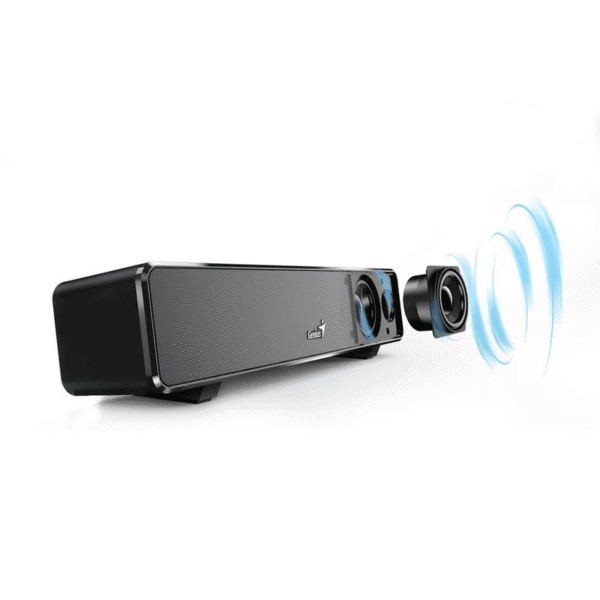 Parlante Genius Soundbar 100 Mini 6W – USB, 3.5mm, Negro - Imagen 2