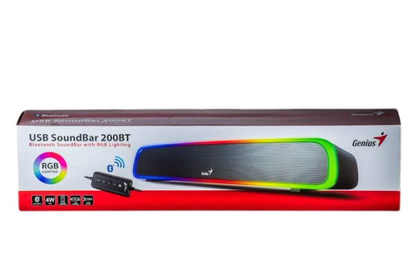 Parlante Genius Soundbar 200BT – Bluetooth, RGB, 4W USB - Imagen 4